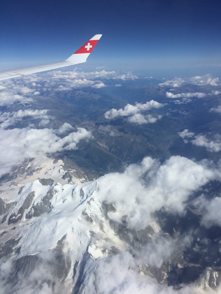 A view from airplane over Europian sky